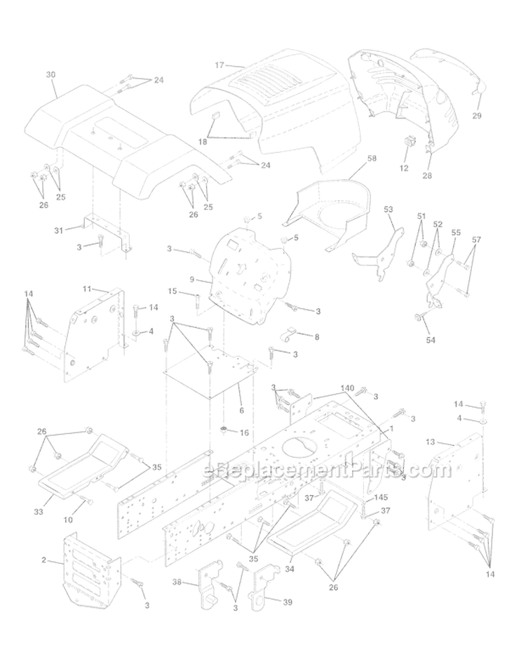 Page B Diagram and Parts List for WE12542E  Weed Eater Lawn Tractor